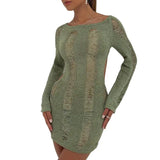 Puloru Sexy Strickkleid mit Cutouts