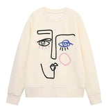 Damen Mode Bedruckte Basic Sweatshirts