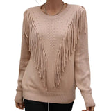 Damen Quasten-Pullover für den Herbst