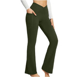 Yoga-Leggings mit ausgestelltem Bein
