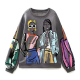Damen Mode Bedruckte Basic Sweatshirts