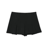 High Waist Weite Falten Shorts Röcke