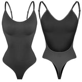 Womens Backless Bodysuits Shapewear Thong Seamless Tummy Control Butt Lifter Body Shaper Corset Slimming Camisole Tops