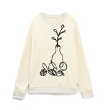 Damen Mode Bedruckte Basic Sweatshirts