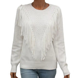 Damen Quasten-Pullover für den Herbst