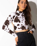 Drachenbedrucktes sexy Crop Top für Damen