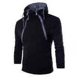 Herren-Kapuzenpullover mit hohem Kragen