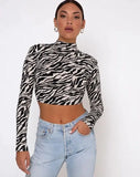 Drachenbedrucktes sexy Crop Top für Damen