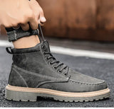 Men's Retro Fashion Casual Leather Tooling Boots