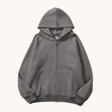 Einfacher Kapuzenpullover mit Reißverschluss