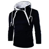 Herren-Kapuzenpullover mit hohem Kragen