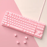 Niedliches rosa kabelgebundenes Tastatur- und Maus-Set