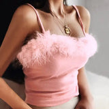 Sexy pinke schulterfreie bauchfreie Oberteile