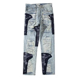 Herren-Jeans mit Rissen und Fransen