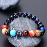 Armband "Acht Planeten" mit Natursteinen