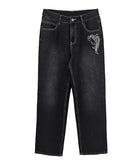 Bedruckte Cargo-Jeans