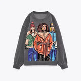 Damen Mode Bedruckte Basic Sweatshirts