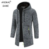 Herren-Kapuzenpullover mit hohem Kragen