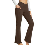 Yoga-Leggings mit ausgestelltem Bein