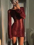 Puloru Sexy Strickkleid mit Cutouts