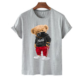 Herren-Baumwoll-T-Shirt mit Bärenaufdruck