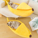 Tragbares Bananen-Haustierbett