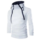 Herren-Kapuzenpullover mit hohem Kragen