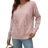 Damen Quasten-Pullover für den Herbst