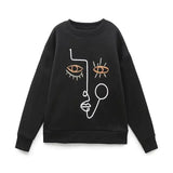 Damen Mode Bedruckte Basic Sweatshirts