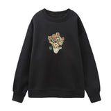Damen Mode Bedruckte Basic Sweatshirts