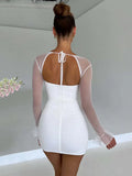 Elegantes rückenfreies sexy Minikleid