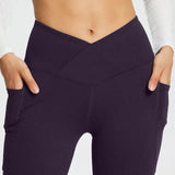 Yoga-Leggings mit ausgestelltem Bein