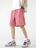 Kurze Baumwoll-Sweatshorts im Used-Look für den Sommer