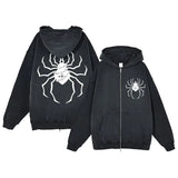 Bedruckte Kapuzenpullover mit Reißverschluss