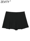 High Waist Weite Falten Shorts Röcke