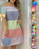 Damen schulterfreies Sommer-Minikleid
