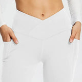 Yoga-Leggings mit ausgestelltem Bein