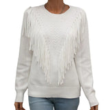 Damen Quasten-Pullover für den Herbst