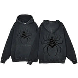 Bedruckte Kapuzenpullover mit Reißverschluss