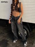 Bedruckte Cargo-Jeans