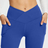 Yoga-Leggings mit ausgestelltem Bein