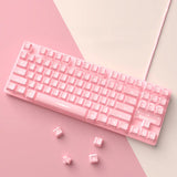 Niedliches rosa kabelgebundenes Tastatur- und Maus-Set