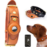 Lederhalsband für Hunde mit Verlustschutz