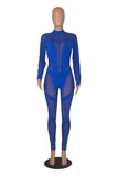 Echoine dehnbarer, durchsichtiger Jumpsuit