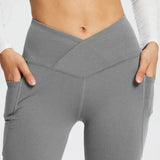 Yoga-Leggings mit ausgestelltem Bein
