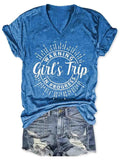 Mädchen-Trip Warnung V-Ausschnitt T-Shirt