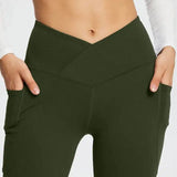 Yoga-Leggings mit ausgestelltem Bein