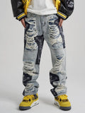 Herren-Jeans mit Rissen und Fransen