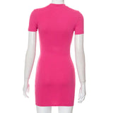 Herz-besticktes Bodycon-Minikleid