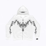 Gothic-Kleidungstrend Reißverschluss-Hoodies
